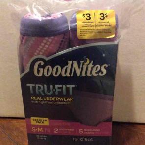 Goodnites true fit s/m