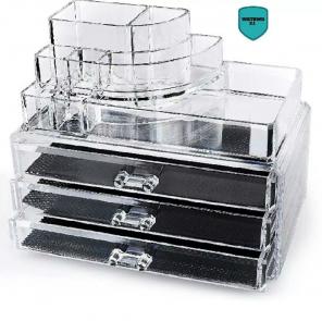 Clear 3PC Makeup Organizer F2Day Ship