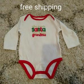 9-month santa Christmas onesie