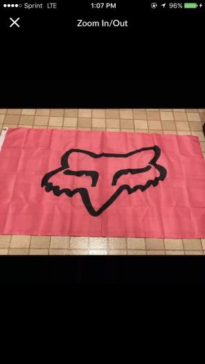 NEW Fox Racing Flag 3ft By 5ft PINK