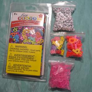 Plastic Letter Beads and Charms Lot