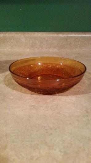 Vintage Gold Depression Glass Bowl