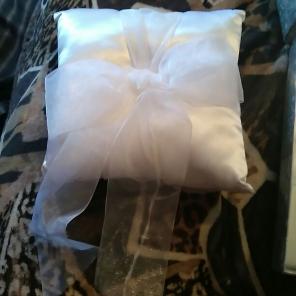 Wedding guest book pin pillow