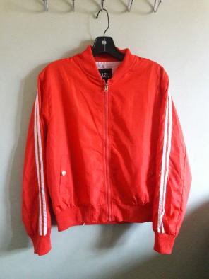 Red windbreaker