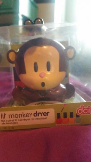 Cute lil' monkey nail dryer
