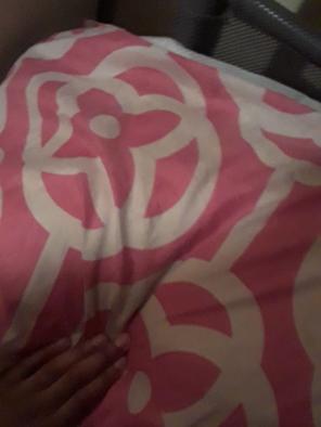 Pink fluffy pillow