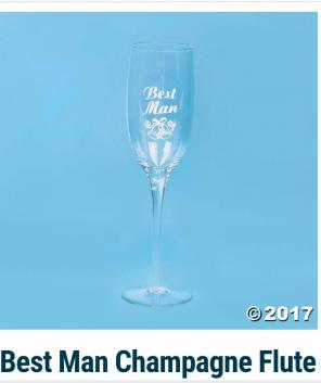 "Best Man" champagne flutes