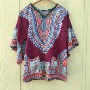 Vtg Handmade Ethnic Boho Dashiki Top