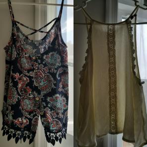 Crop flowy Camis bundle of 2. Size S