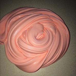 Coral Cotton Candy Fluffy Slime