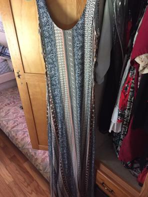 Slinky Maxi Dress w/ Cut Out Sides