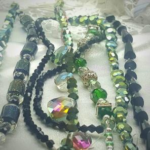 Green magic high quality bead strands