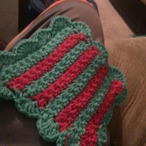 Crocheted washcloth