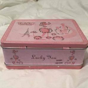 Lucky You Lucky Brand Tin Container