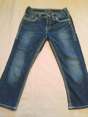 Silver Capri’s , Size 27 Waist