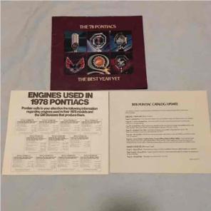 1978 vintage Pontiac brochure