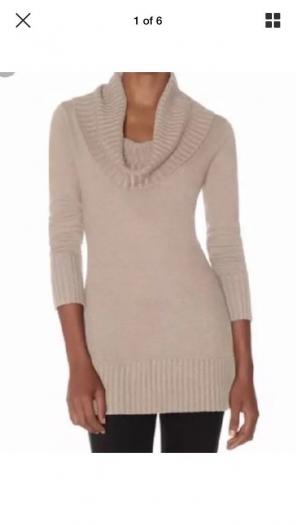 Limited Large Cowl Neck Tunic Sweater