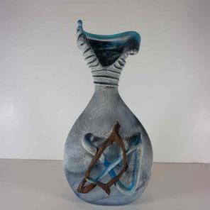 Salt glaze art glass vase