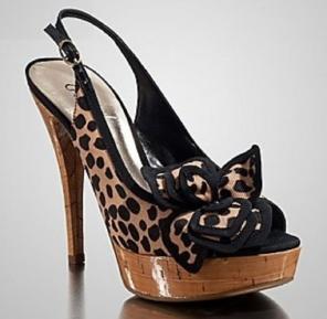 GUESS Leopard Heels Size 5.5
