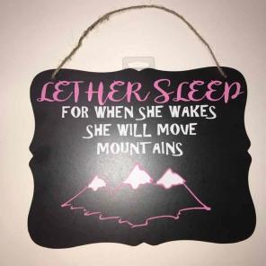 Let her sleep sign