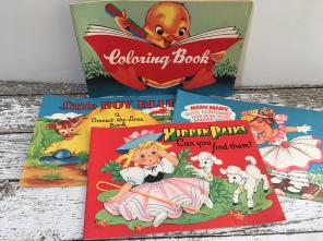 Vintage Paper Coloring Activity Books