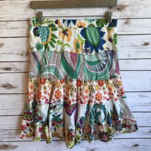 Planet Gold Boho Colorful Layered Skirt