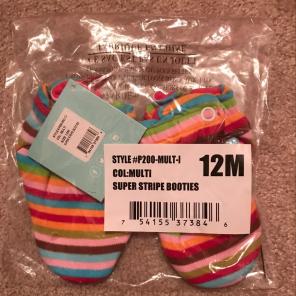 Zutano Rainbow Stripe Baby Booties