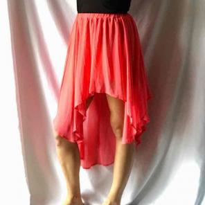Bright Pink Chiffon Layered Skirt