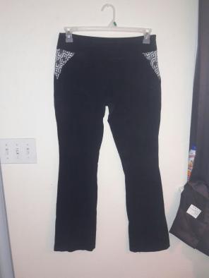 Ladies XL Black Yoga Pants