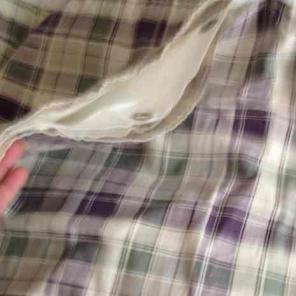 check shower curtain x2, w/hooks
