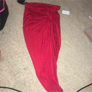 Red wrap shirt whit slit in the side