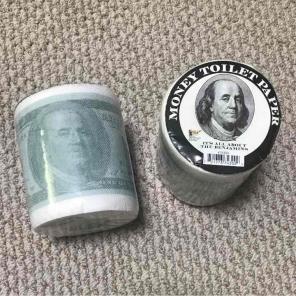 Money toilet paper