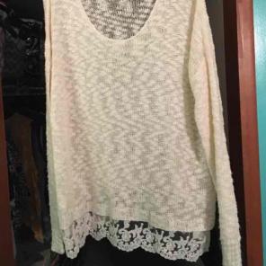 Sweaters with lace bottoms