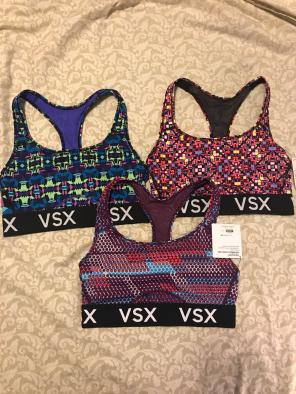 3 New Vs Racerback Sport Bras Small