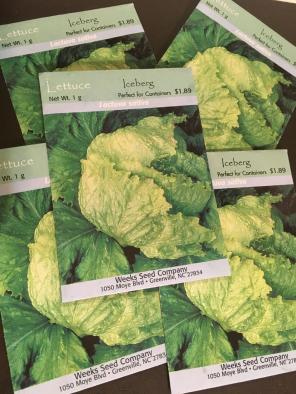 Lot 5 Lettuce Seed Packages