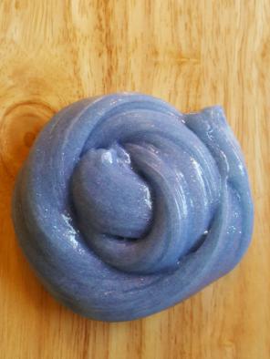 Clear blue glitter slime