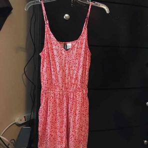 H&M red floral romper