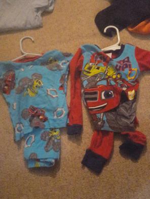 2 pair of toddler Blaze pjs