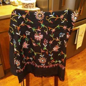 Women's embroided wrap-around skirt