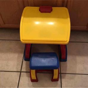 Toddler desk & stool