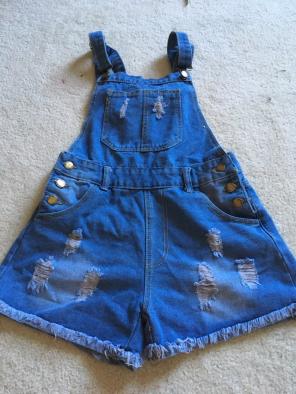 Cute Ripped Overall Shorts