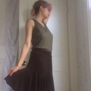 Brown Wavy Skirt
