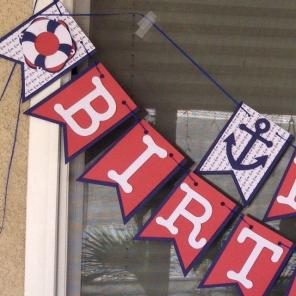 Nautical Happy Birthday Banner / New