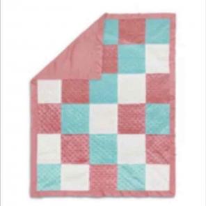 Babies Reversible Coral And Mint Blanket