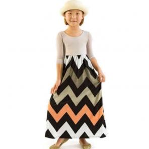 X-Small, Chevron Print Little Girl Dress