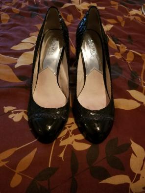 Michael Kors Black Snake Skin Pumps