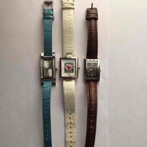 3 Leather Watches-----ALL FOR $10