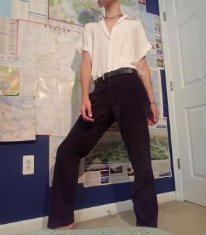 Black corduroy pant