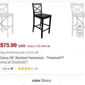 Threshold bar stool