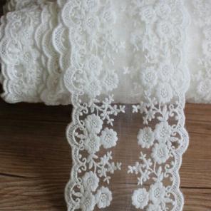 New wide white lace